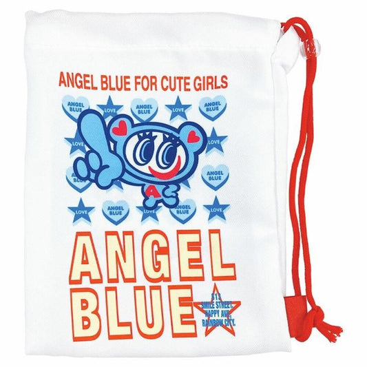 エンジェルブルー ANGEL BLUE ショッパー風巾着 WHITE
