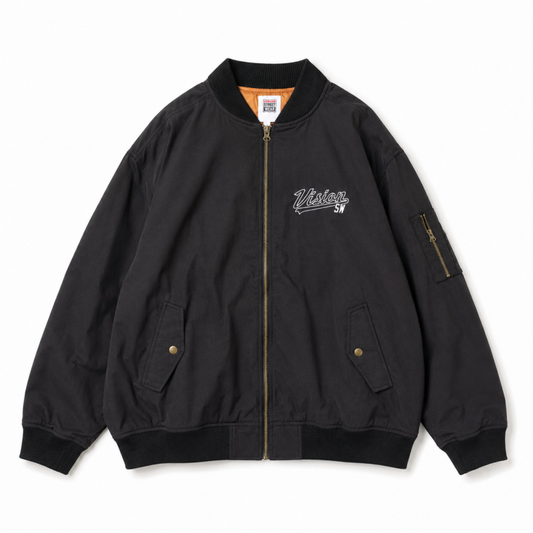 VISION STREET WEAR ワッペンビッグ MA-1 BLACK