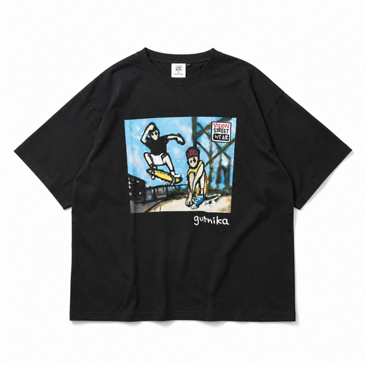 VISION STREET WEAR guernika VISIONアートTシャツ BLACK