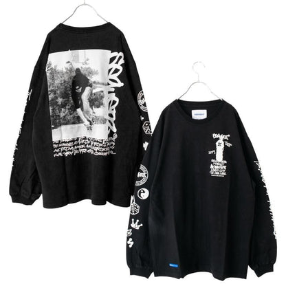 SEQUENZ O.G COLLAGE PUFF プリント ロンT BLACK