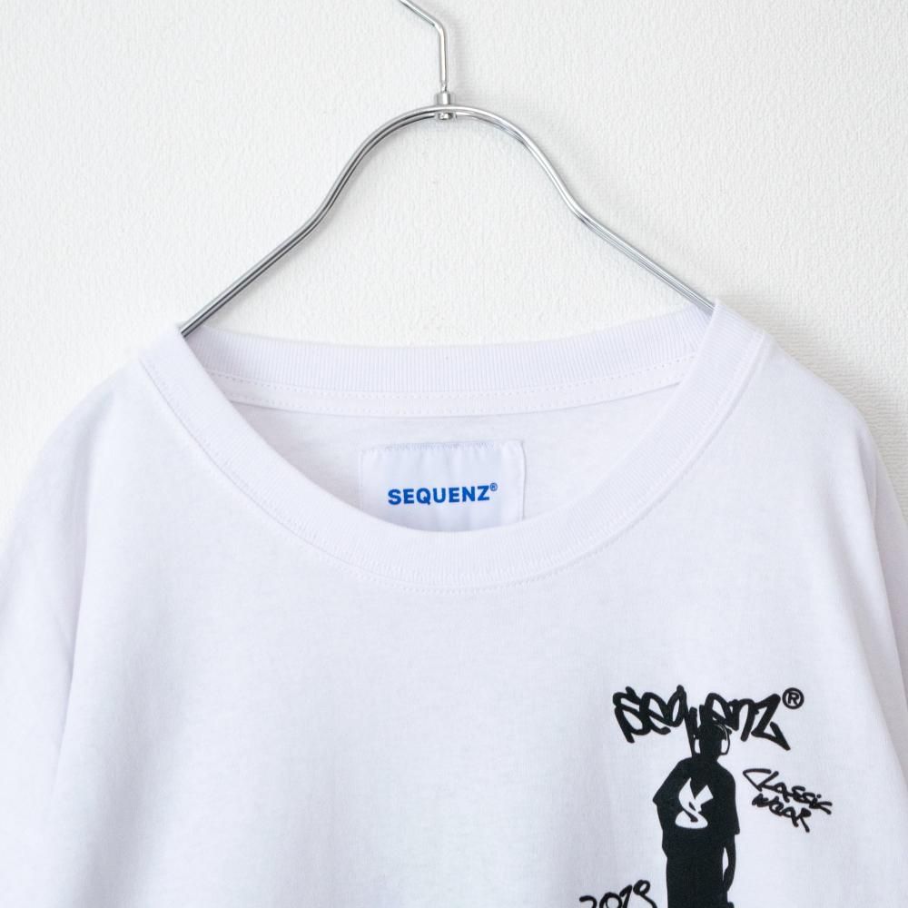 SEQUENZ O.G COLLAGE PUFF プリント ロンT WHITE