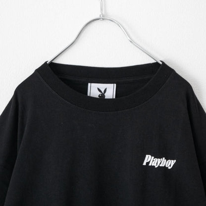 SEQUENZ meets PLAYBOY PB SPRAY×BUNNY EMB 半袖Tシャツ BLACK