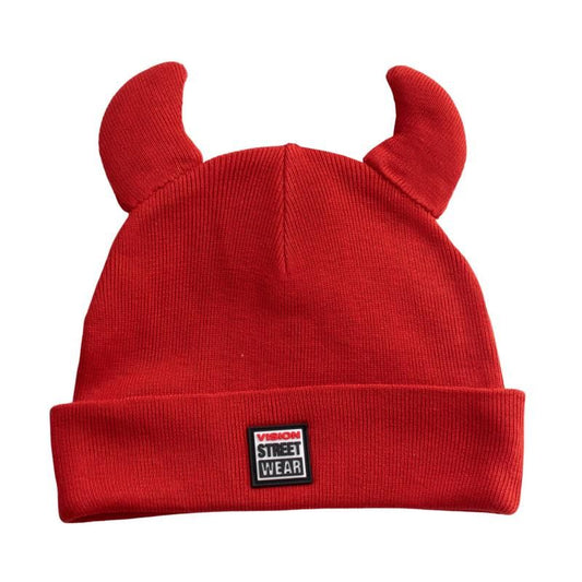 VISION STREET WEAR デビルニットキャップ RED