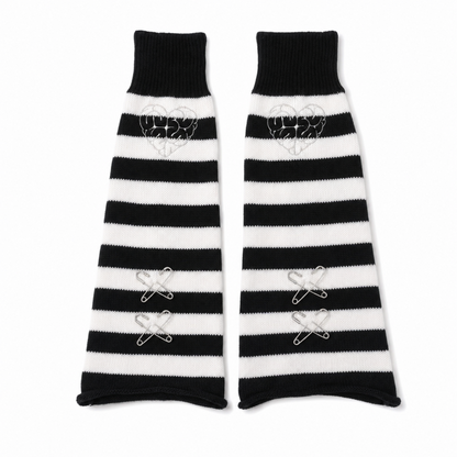 ACDC RAG ICHGO CHA~N 脳みそハート レッグウォーマー BLACK WHITE