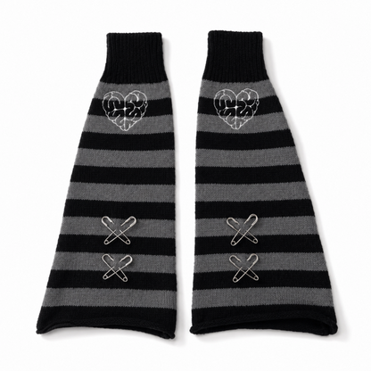 ACDC RAG ICHGO CHA~N 脳みそハート レッグウォーマー BLACK GRAY