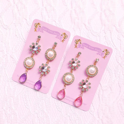 Purple Cream P120 ビジューパール ピアス