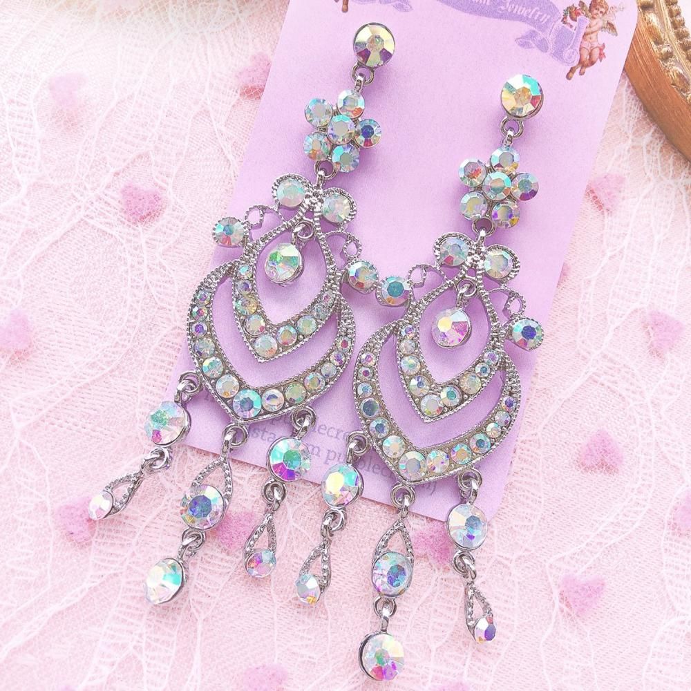 Purple Cream P557 ビジュー ピアス