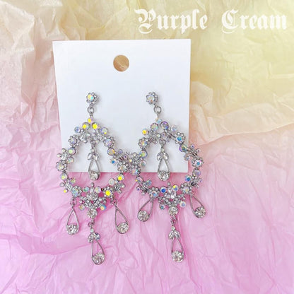Purple Cream P621 ビジュー ピアス