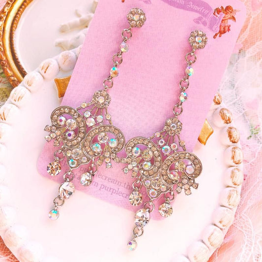 Purple Cream P478 ビジュー ピアス