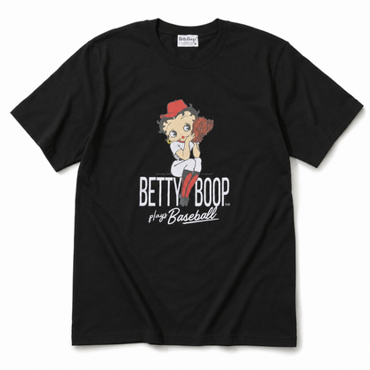 BETTY BOOP ベティちゃん プリント Tシャツ BLACK