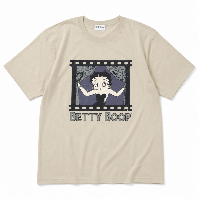 BETTY BOOP フィルム ベティちゃん プリント Tシャツ IVORY
