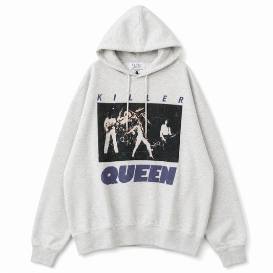 QUEEN フォトプリント パーカー KINARI WHITE