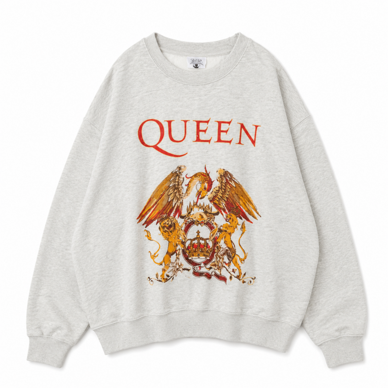 QUEEN ロゴプリント スウェットトップ KINARI WHITE