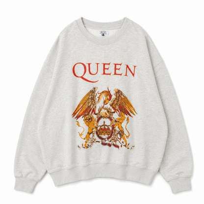 QUEEN ロゴプリント スウェットトップ KINARI WHITE