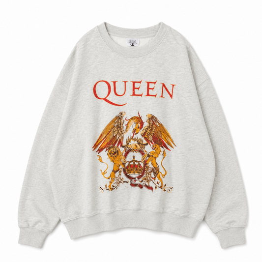 QUEEN ロゴプリント スウェットトップ KINARI WHITE