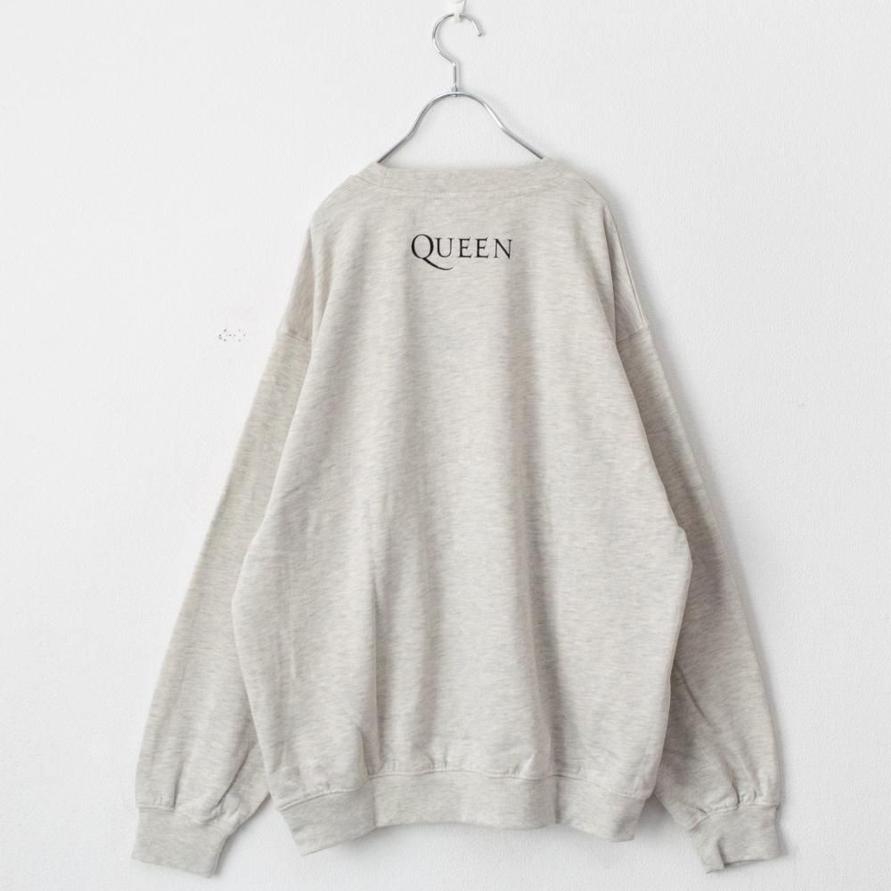 QUEEN ロゴプリント スウェットトップ KINARI WHITE