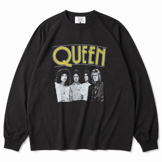 QUEEN フォトプリント ラグラン ロンT CHARCOAL