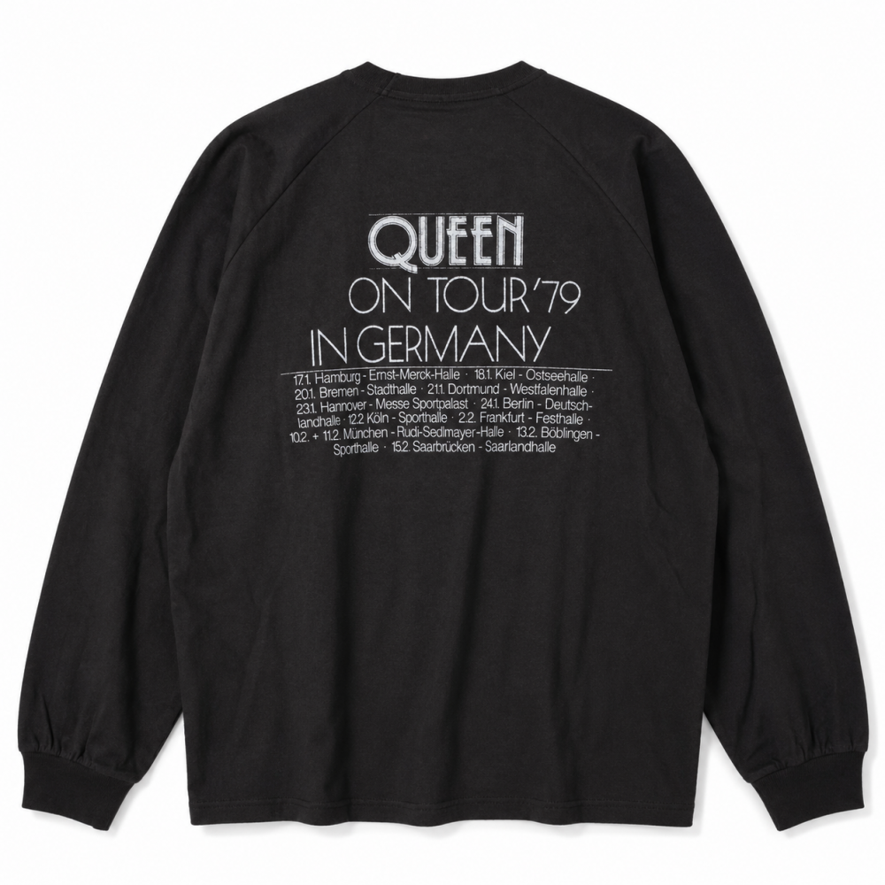 QUEEN フォトプリント ラグラン ロンT CHARCOAL