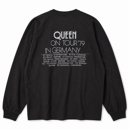 QUEEN フォトプリント ラグラン ロンT CHARCOAL