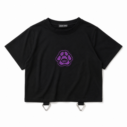 ACDC RAG  chaaaos カオス チビTシャツ BLACK/PURPLE