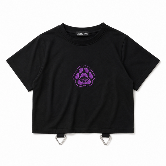 ACDC RAG  chaaaos カオス チビTシャツ BLACK/PURPLE