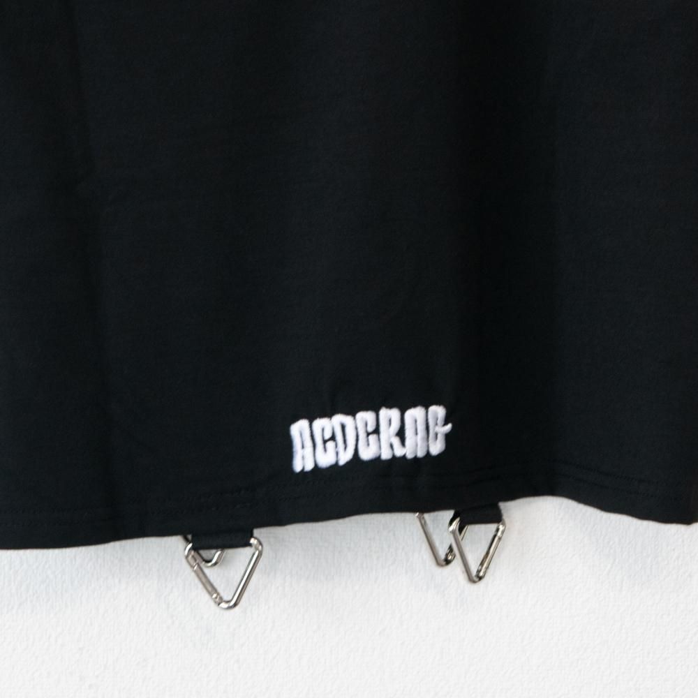 ACDC RAG  chaaaos カオス チビTシャツ BLACK/WHITE