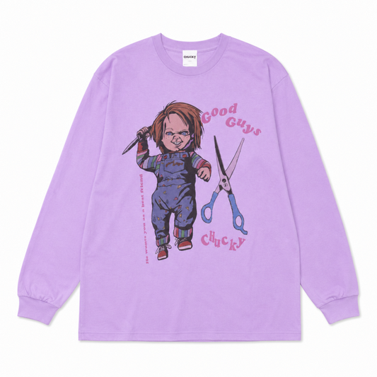 CHUCKY チャッキー 長袖Tシャツ ロンT シザー PURPLE UNO1186