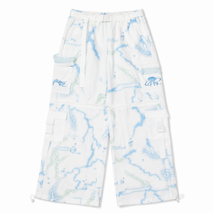 ACDC RAG クラゲサイバー ジッパーセパレート ロングパンツ BLUE WHITE