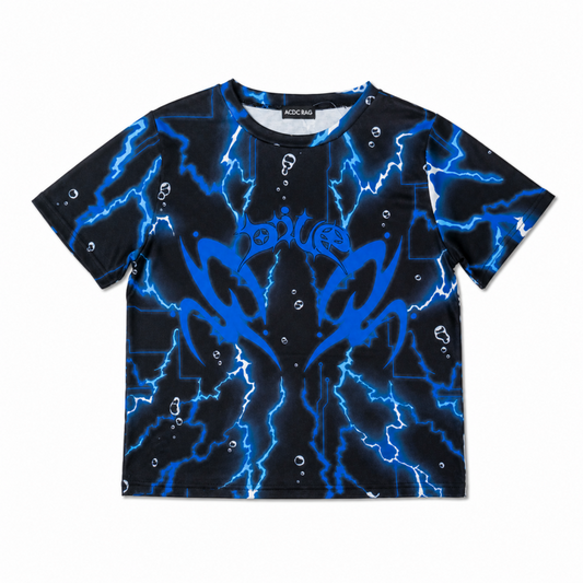 ACDC RAG メンダコサイバー チビTシャツ BLUE BLACK