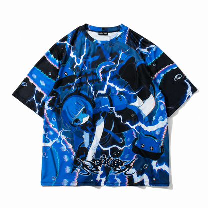 ACDC RAG メンダコサイバー BIG Tシャツ BLUE