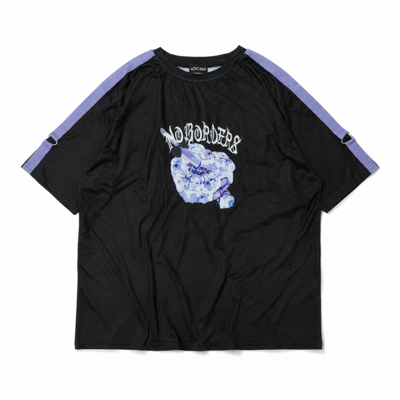 ACDC RAG LOVE PUNK BIG Tシャツ BLACK PURPLE