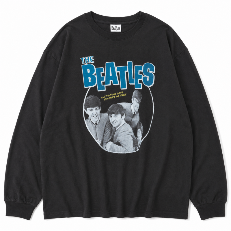 THE BEATLES ビートルズ サークルフォト ロンT CHARCOAL