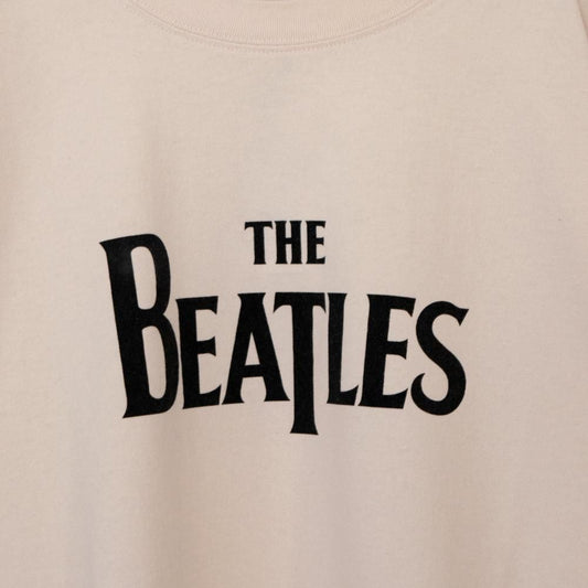 THE BEATLES ビートルズ ピグメント ロゴ ロンT WHITE