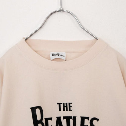 THE BEATLES ビートルズ ピグメント ロゴ ロンT WHITE