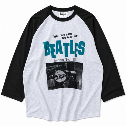 THE BEATLES ビートルズ フォト ラグラン ロンT B
