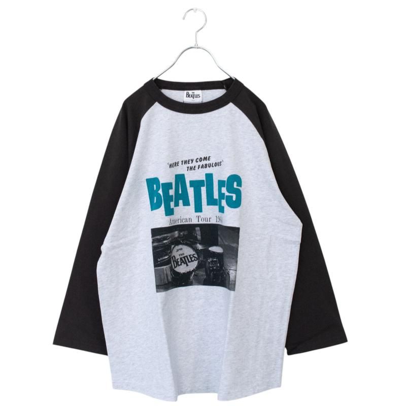 THE BEATLES ビートルズ フォト ラグラン ロンT B