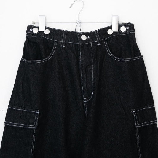 VISION STREET WEAR SKATER PANTS ワイドデニムパンツ BLACK