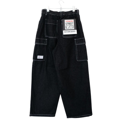 VISION STREET WEAR SKATER PANTS ワイドデニムパンツ BLACK