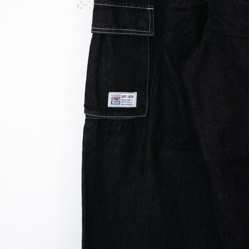 VISION STREET WEAR SKATER PANTS ワイドデニムパンツ BLACK