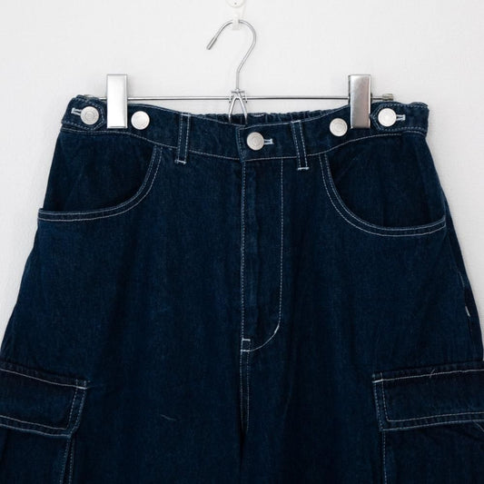 VISION STREET WEAR SKATER PANTS ワイドデニムパンツ NAVY