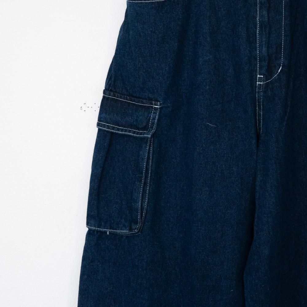 VISION STREET WEAR SKATER PANTS ワイドデニムパンツ NAVY