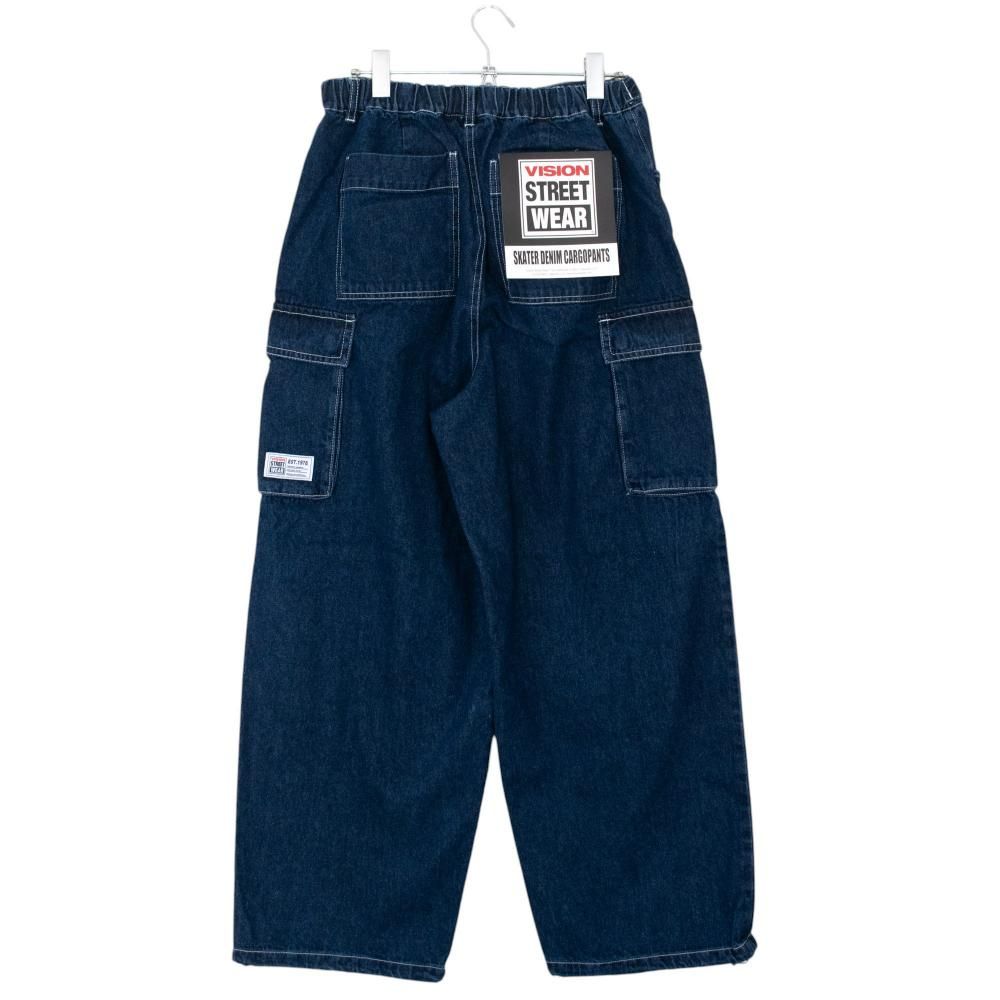 VISION STREET WEAR SKATER PANTS ワイドデニムパンツ NAVY