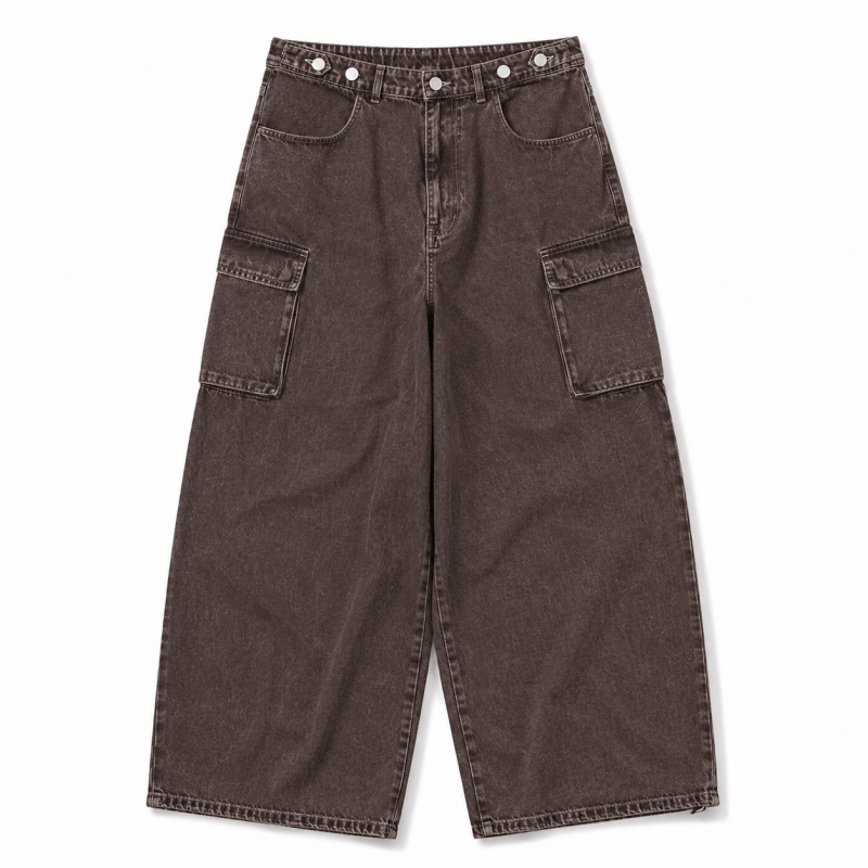 VISION STREET WEAR SKATER PANTS ワイドデニムパンツ BROWN