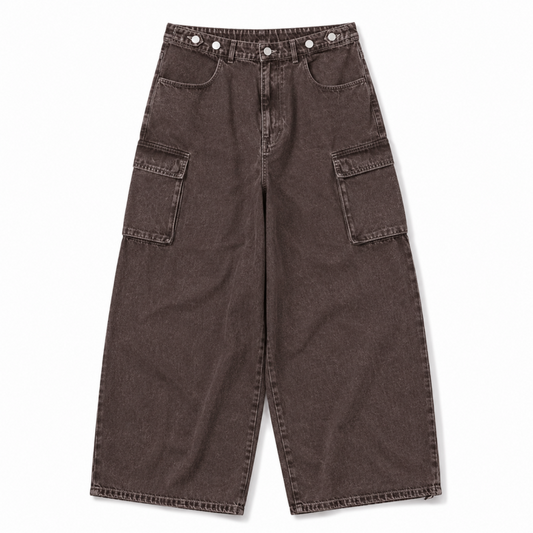 VISION STREET WEAR SKATER PANTS ワイドデニムパンツ BROWN