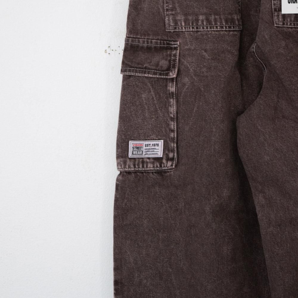 VISION STREET WEAR SKATER PANTS ワイドデニムパンツ BROWN