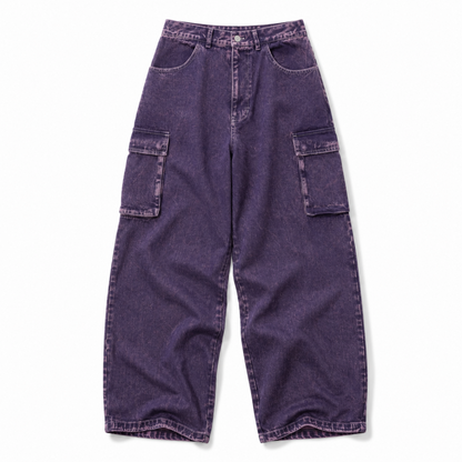 VISION STREET WEAR SKATER PANTS ワイドデニムパンツ PURPLE