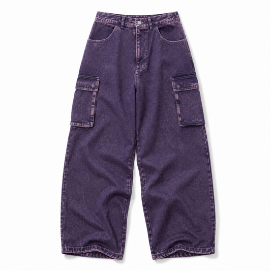 VISION STREET WEAR SKATER PANTS ワイドデニムパンツ PURPLE
