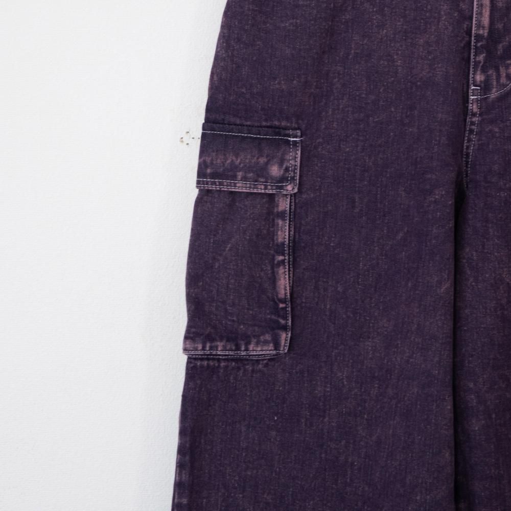 VISION STREET WEAR SKATER PANTS ワイドデニムパンツ PURPLE