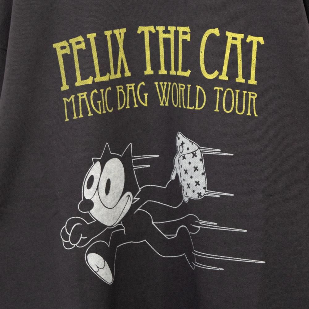 FELIX THE CAT ツアーイラスト スウェットトップ CHARCOAL