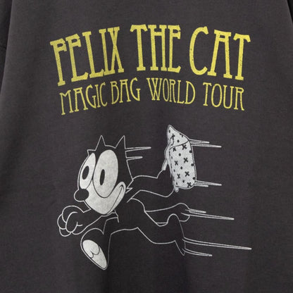 FELIX THE CAT ツアーイラスト スウェットトップ CHARCOAL